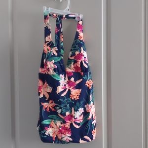Floral print swim top